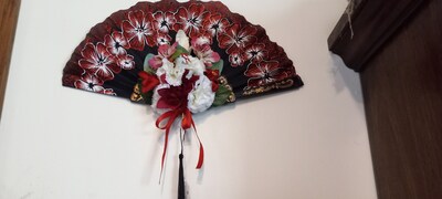 Red decorative wall fan - image2